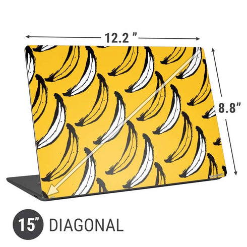 Bouffants and Broken Hearts Bananas Universal Laptop 15in (12.2 x 8.8in) Skin
